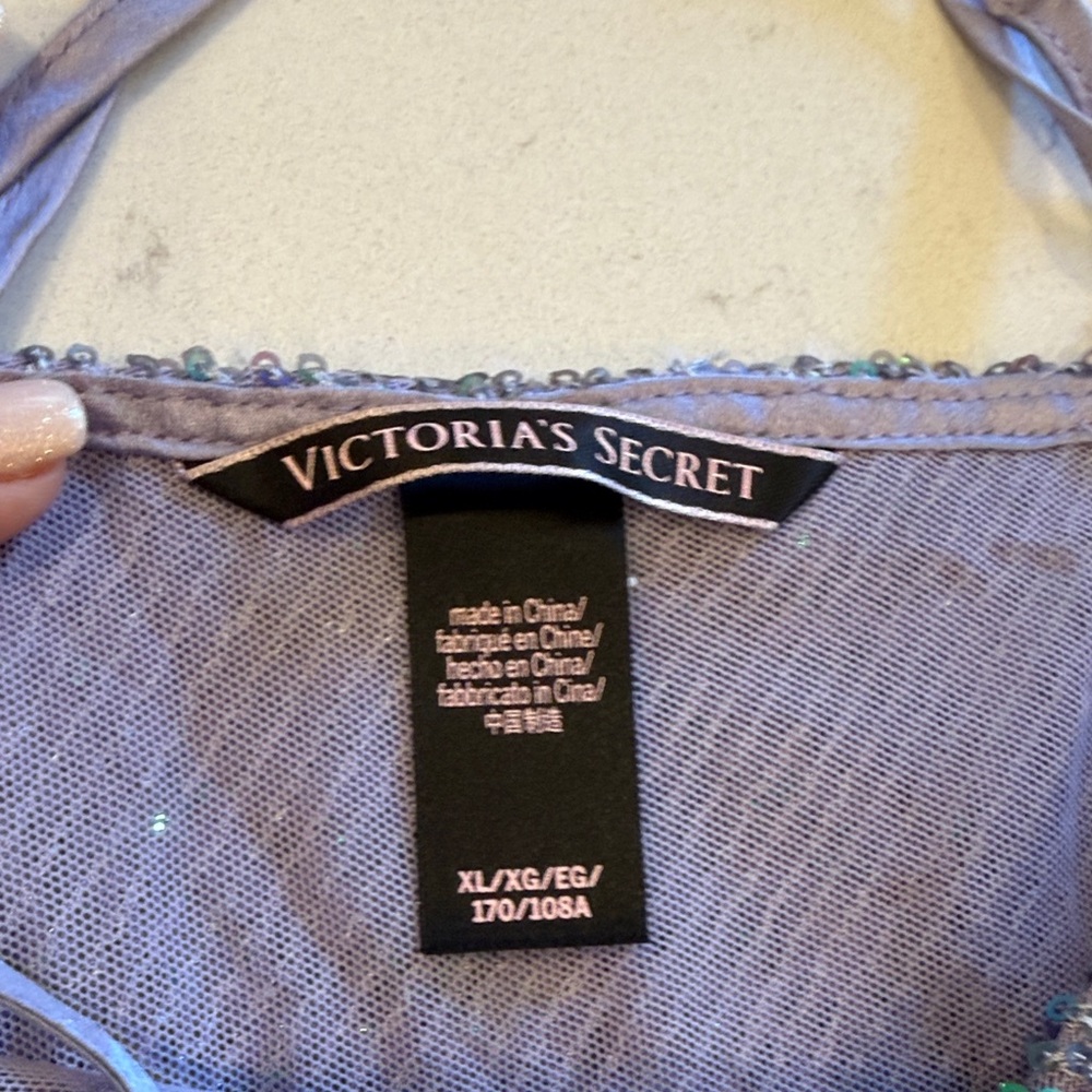 Victoria's Secret Purple and Green Sequin Strappy Dress - Picture 3 of 8